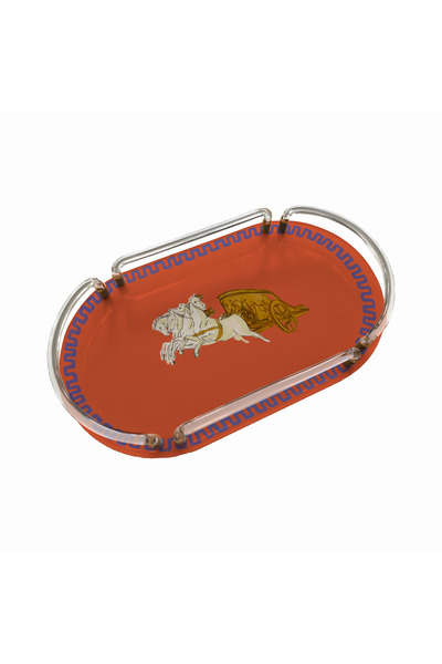 Sivella Imperium Orange Oval Pleksi Tepsi