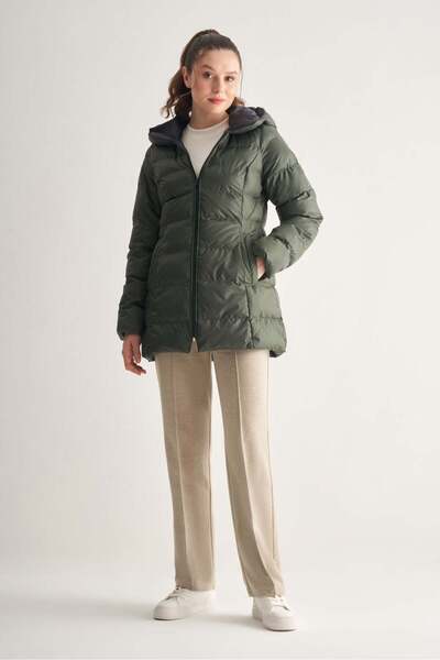 UTOPIAN Kapüşonlu Uzun Mont