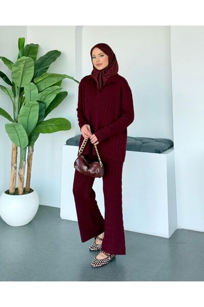 Sezi Moda Giyim طقم بيكري تريكو مع بنطلون