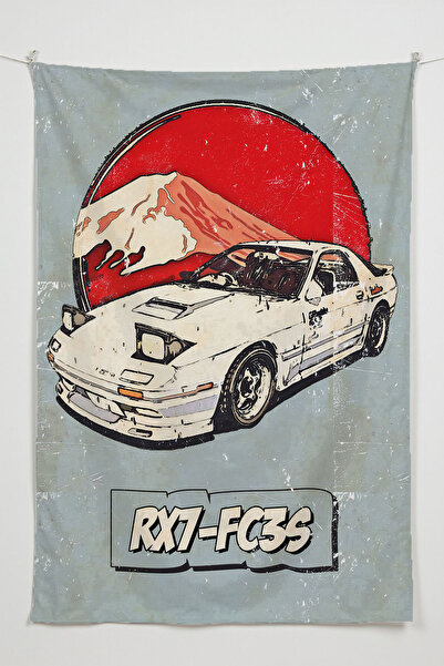 RUGRUMBA Tapiserie pentru gamer – tematică auto, țesătură de calitate, tapiserie de perete