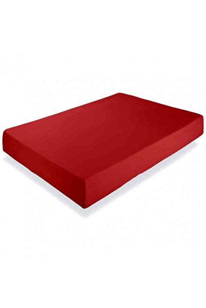 Dormisete DHome Fitted Sheet, Ranforce Cotton, 180x200+30 cm, Burgundy