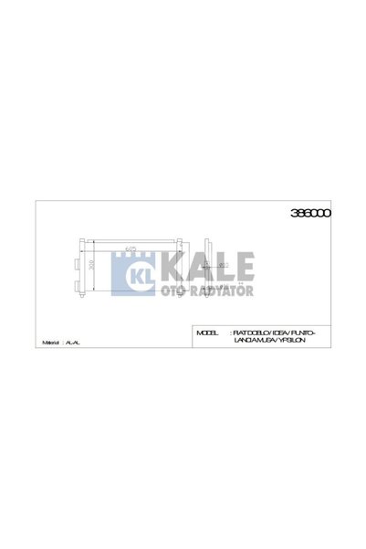 KALE Klima Radyatörü Fıat Doblo Idea Punto 1.2/1.3/1.4 (586X288X16) Al/Al (1 Ad )