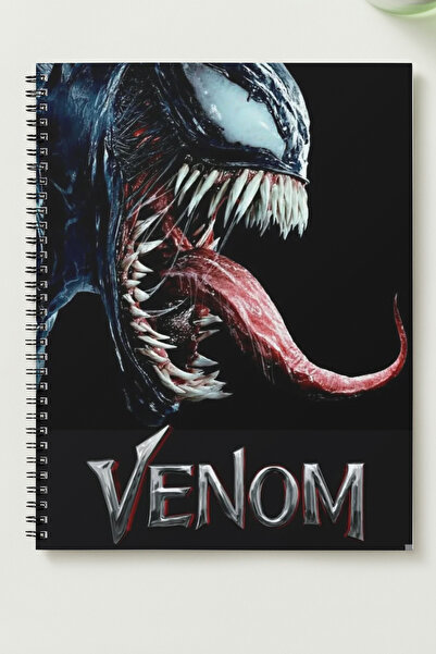 BLACKONECLASS VENOM A5 Metal Spiralli Çizgisiz Sert Kapak VENOM Defter