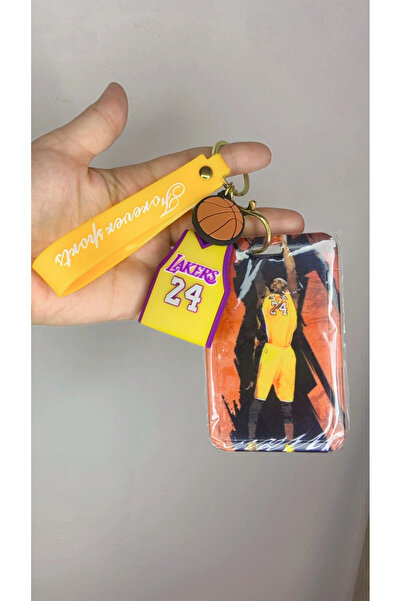 synshop Kobe Bryant Los Angeles Lakers Silicone Keychain Card Holder Bag Charm Ornament Business Hospital School Gift