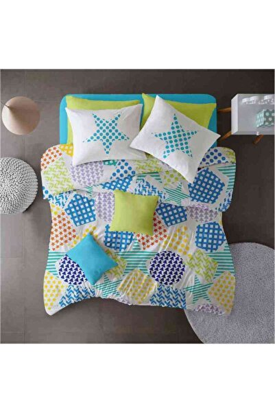 Dormisete DHome Renforce Cotton Bedding Set 240x260 + Duvet Cover 200x220 + 2 Pillowcases 50x70 (Playground Bl