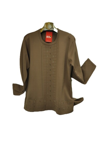 elma abone New Season Cold Yarn Stone Tricot Sweater