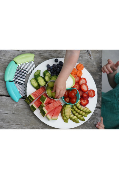 Melii Bear Snack Cutter Set, Pink White Beige