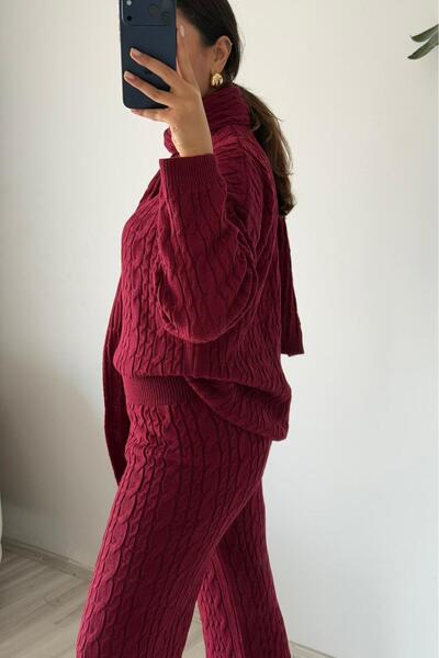 Güneş Set de tricotaje texturate, triplu, din trei piese