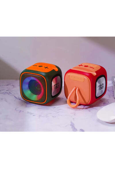 Generis Portable Wireless Cube Speaker with LED Lighting and Super Bass