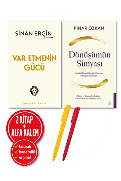 Destek Yayınları Alfa Kalem+ Var Etmenin Gücü Sorunsuz Hayat+Dönüşümün Simyası (Sinan Ergin+Pınar Özkan) 2 Kitap