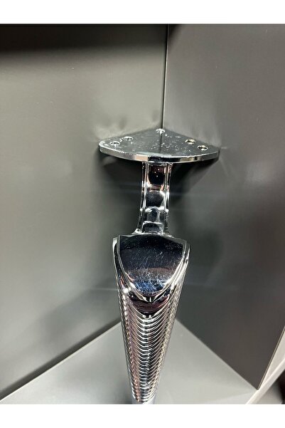 Emaks Side Metal Leg 20cm Chrome Seat Cabinet Nightstand Dresser Modern Tv Unit Modern Furniture Pouf Silver