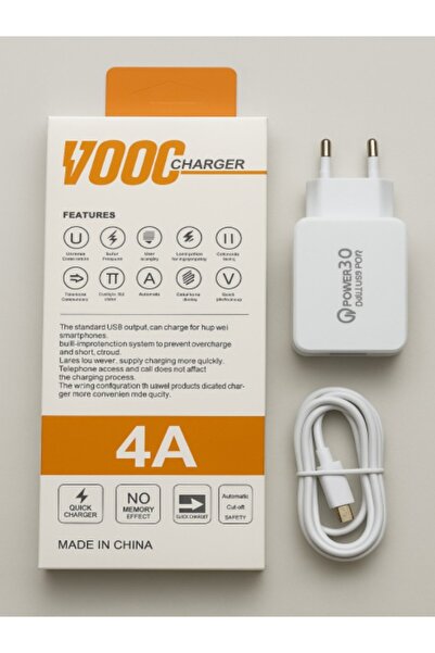 4A Fast Charge QC 3.0 Mains Charger + Type-C Cable – Model A60