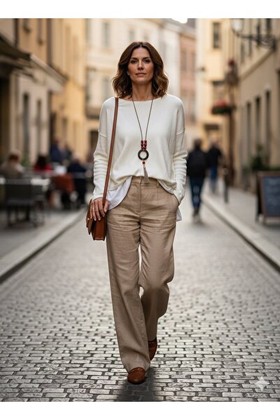 Miss BuBu Collection Kadın Atletli Kolyeli Triko Bluz