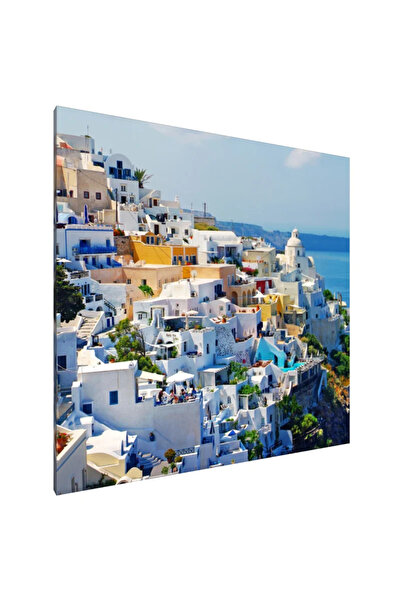 PozaTablou Pictură pe pânză: Seninătate în Santorini 80x80 cm