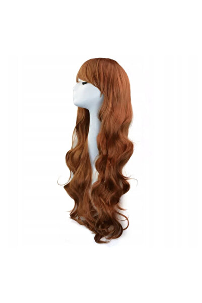 Gonga Peruca Par Lung Ondulat, Castaniu, 70cm, Gonga® Maro
