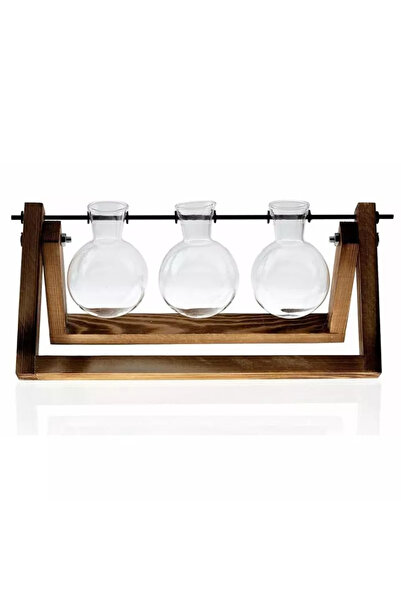 Gonga Vaza hidroponica cu trei vase de sticla, Gonga® Transparent