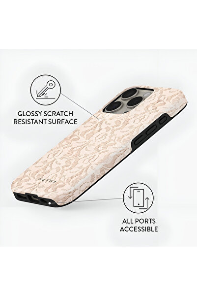 HYPERSOFT iPhone 17 Pro (6.3 Inch) Compatible Patterned Burga Series Double Layer Premium Case