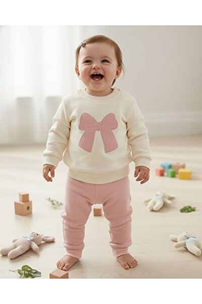 Ege Bebek Baby Girl Bow Seasonal 2-Piece Set (6-24 Months) – Polka Dot Bottom...