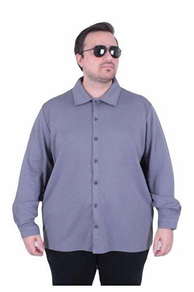 Starbattal Men's Plus Size Long Sleeve Shirt 25727 Fume