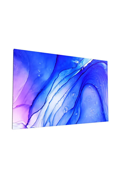 PozaTablou Pictură pe pânză: Flux albastru și violet în artă fluidă 120x80 cm