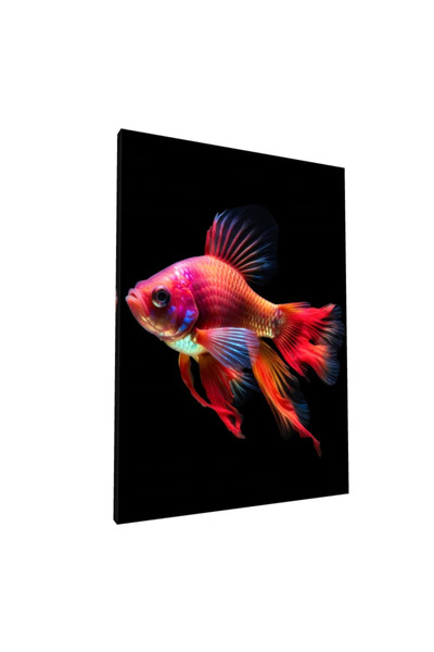 PozaTablou Pictură pe pânză: Pești exotici în culori neon 70x100 cm