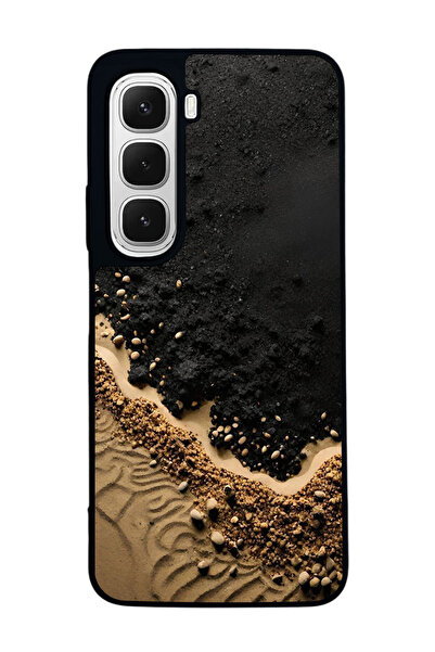 BGAKSESUAR حافظة سوداء متوافقة مع هاتف Infinix Hot 60 - سيليكون ناعم، واقي، غ...