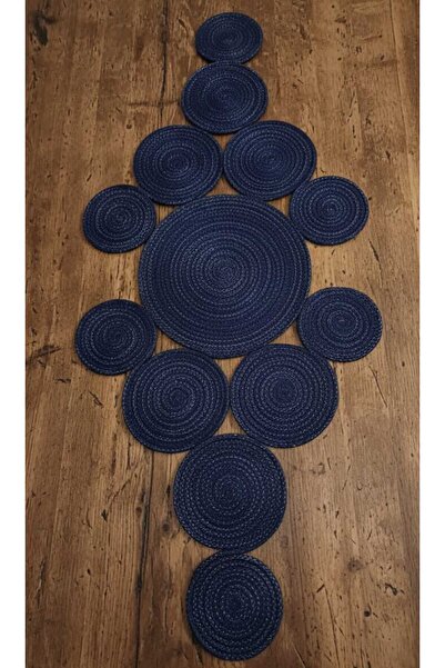 SARDA Dark Blue Silvery Runner Length 1.15cm Width 51cm
