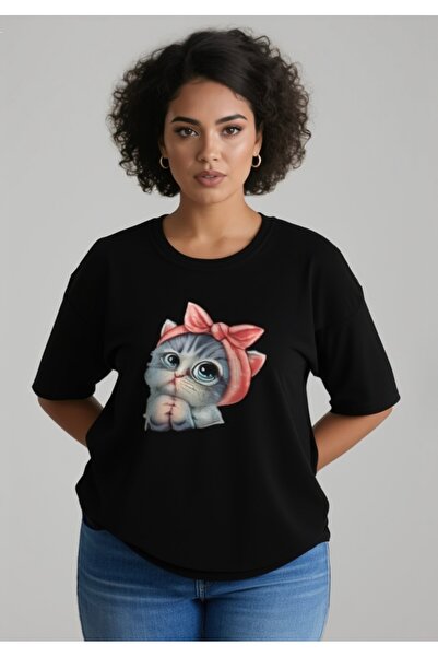 StyleweaR تي شيرت كات مطبوع باللون الأسود