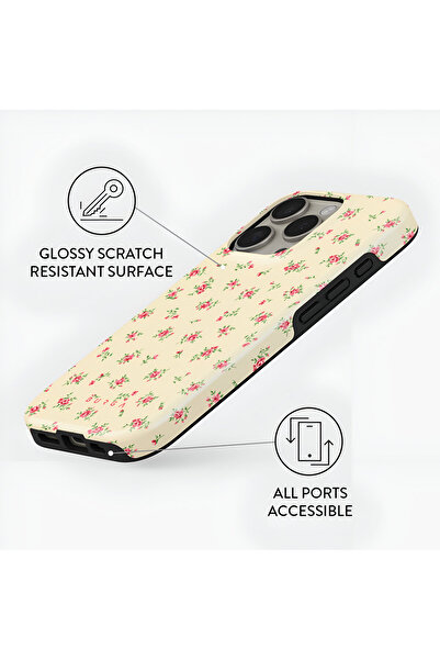 HYPERSOFT iPhone 17 Pro (6.3 Inch) Compatible Patterned Burga Series Double Layer Premium Case