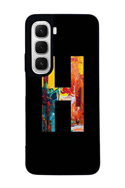 BGAKSESUAR حافظة سوداء متوافقة مع هاتف Infinix Hot 60 - سيليكون ناعم، واقي، غ...