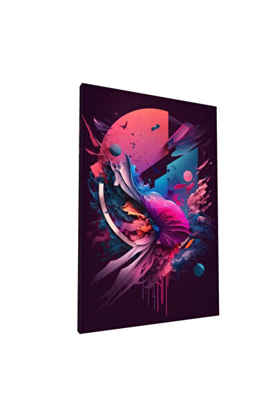 PozaTablou Pictură pe pânză: Explozie de culoare și forme abstracte 80x120 cm