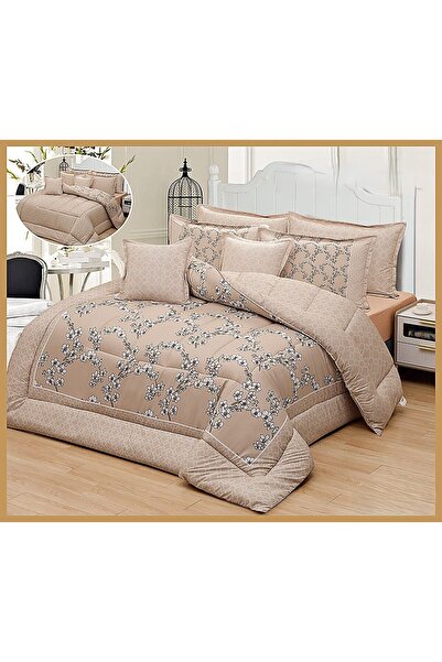 SADANHOME Summer bedspread with fixed, sewn-in filling - 4 pieces - Single an...