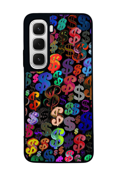 BGAKSESUAR حافظة سوداء متوافقة مع هاتف Infinix Hot 60 - سيليكون ناعم، واقي، غ...