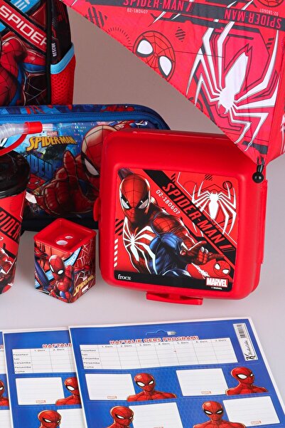 SPIDERMAN Dekomus Licensed Umbrella with Case, Single Compartment, Small Size 32 Cm, Kindergarten, Nutrition and K