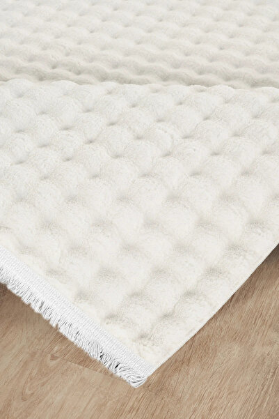 ZÜMRÜT HALI DÜNYASI Bubble Puffy Peluş Halı Yolluk – Kaymaz Tabanlı, Yıkanabi...