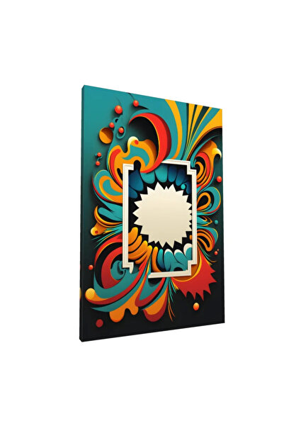 PozaTablou Tablou pe pânză: Explozie de forme și culori vibrante 80x120 cm