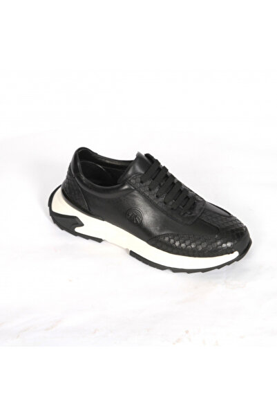 Johan Scarpe Men's sport leather shoes - black