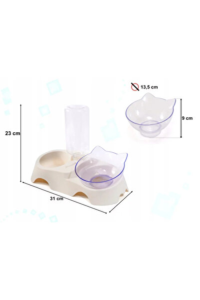 Gonga Pet bowl with water dispenser, transparent, Gonga® Transparent