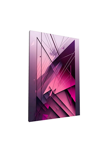 PozaTablou Pictură pe pânză: Geometrie abstractă în tonuri de roz 80x120 cm