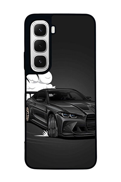 BGAKSESUAR حافظة سوداء متوافقة مع هاتف Infinix Hot 60 I Matte - سيليكون ناعم، واقي، غطاء ممتص للصدمات