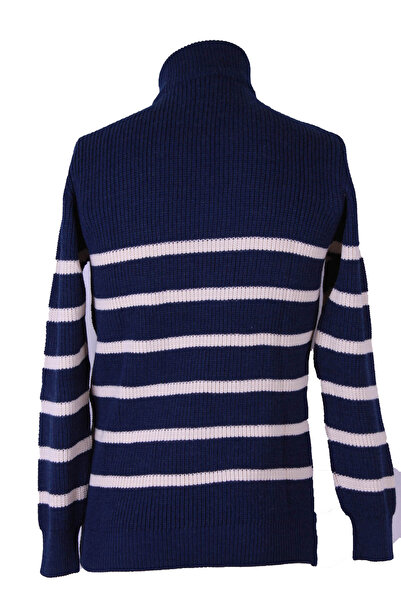 trender Half Zip Thessaloniki Knitted Multi-Colored Men's Sweater 7701