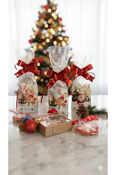 TATLI ISIRIKLAR Yılbaşı Temalı Beze Paketi – Karışık Renk El Yapımı 1 adet (35 -40 g)