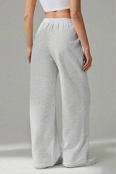 Sun Victoria Women's Gray High Waist Wide Leg Loose Trousers