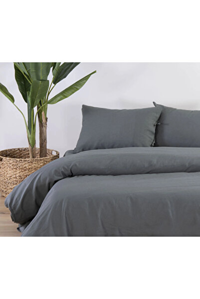 Nef Nef Homeware Queen Size Bed Sheet Cotton-Linen 240x270 Green