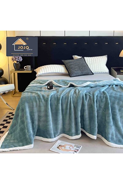 JOJO Home, Cocolino blanket with border, double bed, 200x230 cm, brown