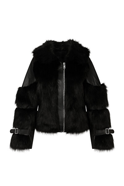 LTM shop Jacketă de blană artificială