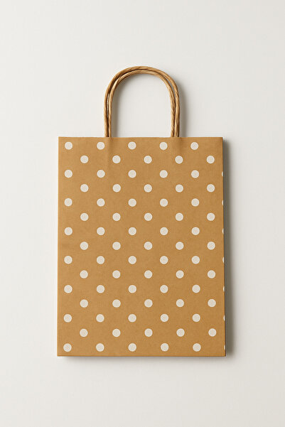 GOTURUVE HEDİYELİK KRAFT ÇANTA PUANTIYELİ 22X28X11 CM 100 ADET