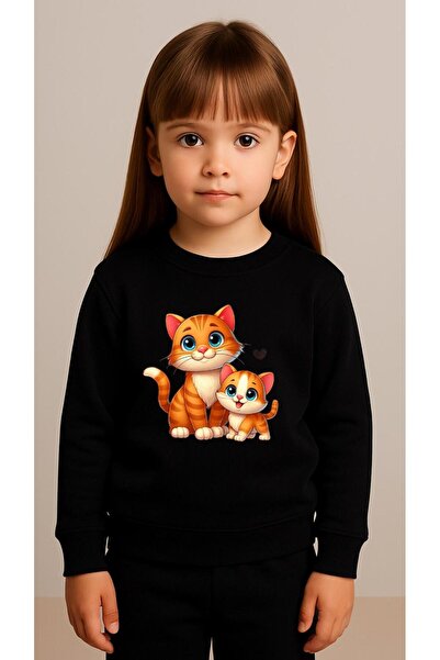 playwear Set pentru copii Hanorac cu imprimeu KITTEN pentru fete și băieți, c...