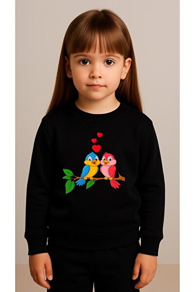 playwear Παιδικό Φούτερ 2PAPAĞAN με στάμπα για κορίτσια και αγόρια, με λαιμόκ...