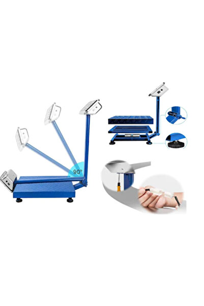 SokShop Electronic scale 350 kg with battery, metal patterned platform, folding arm, Shake function, LCD - B